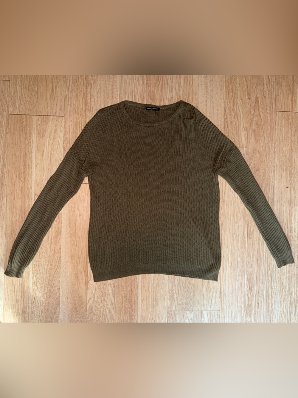 Olive Rib-Knit Sweater - Picture 3 of 4